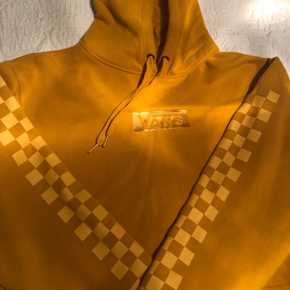 yellow vans cropped hoodie